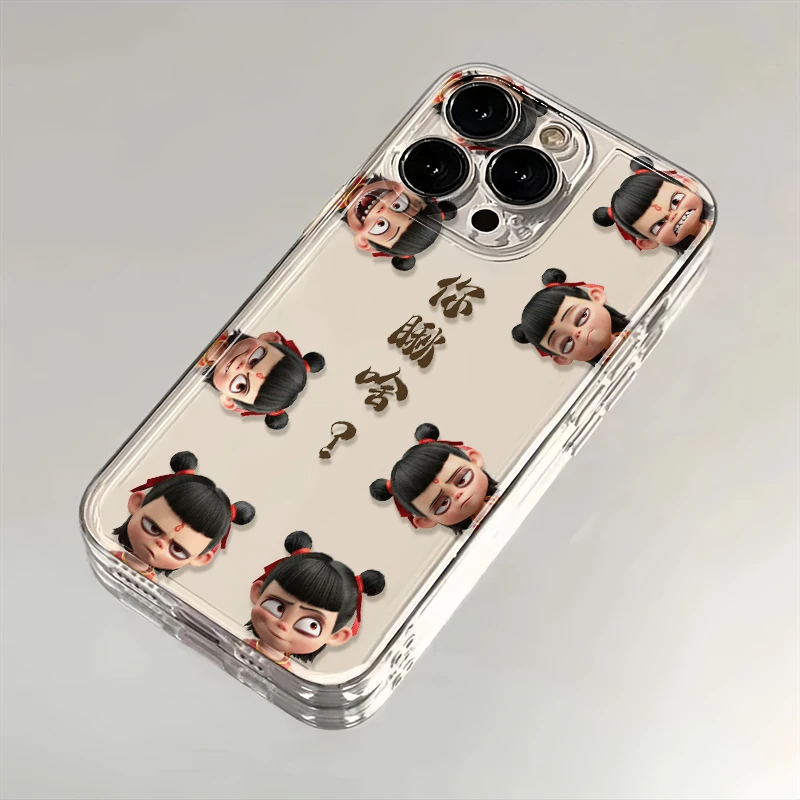 哪吒你瞅啥适用iPhone16小米15华为苹果14promax软手机壳12太空13