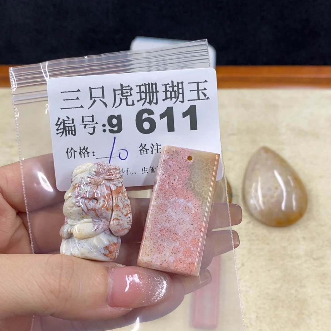 硅化珊瑚（珊瑚玉）未镶嵌1吃****