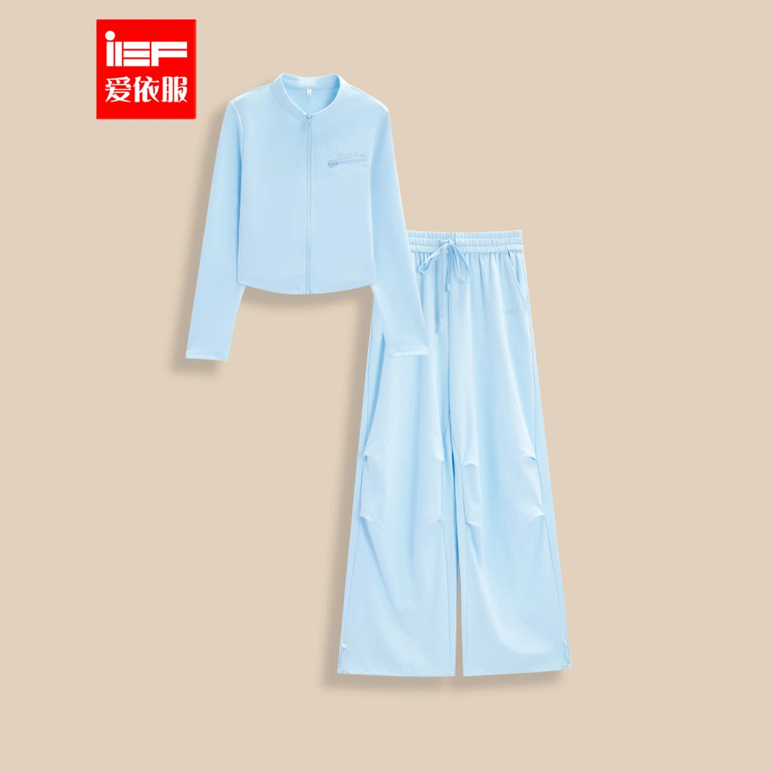 IEF/爱依服洋气套装2025春季新款韩版休闲运动风通勤显瘦上下套裤