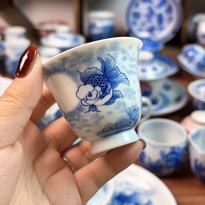 杯年终大促柴窑福利金鱼铃铛杯