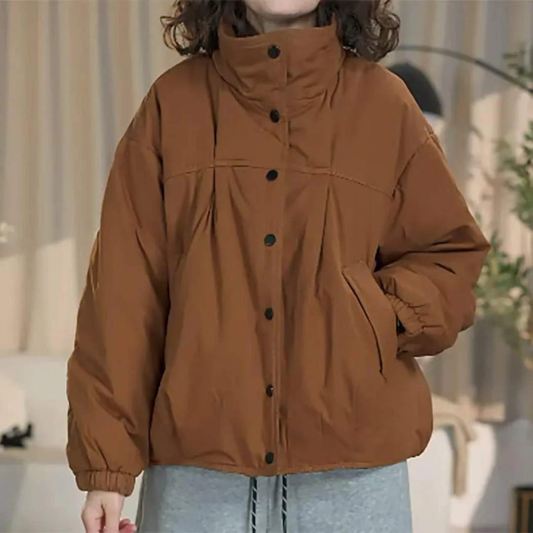 新款加厚休闲棉衣时尚户外宽松保暖立领冬季百搭短款潮流棉服