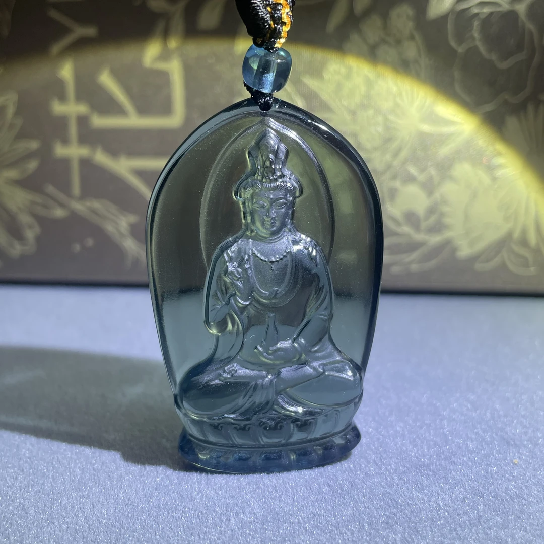 培育蓝宝石实验室培育拉贡色蓝宝石菩萨