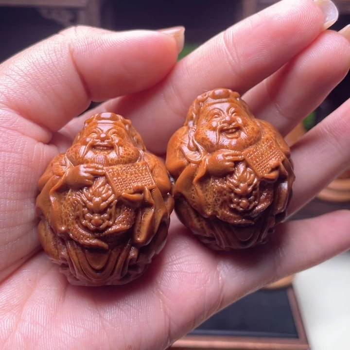 吊坠橄榄核龙财手球3.5