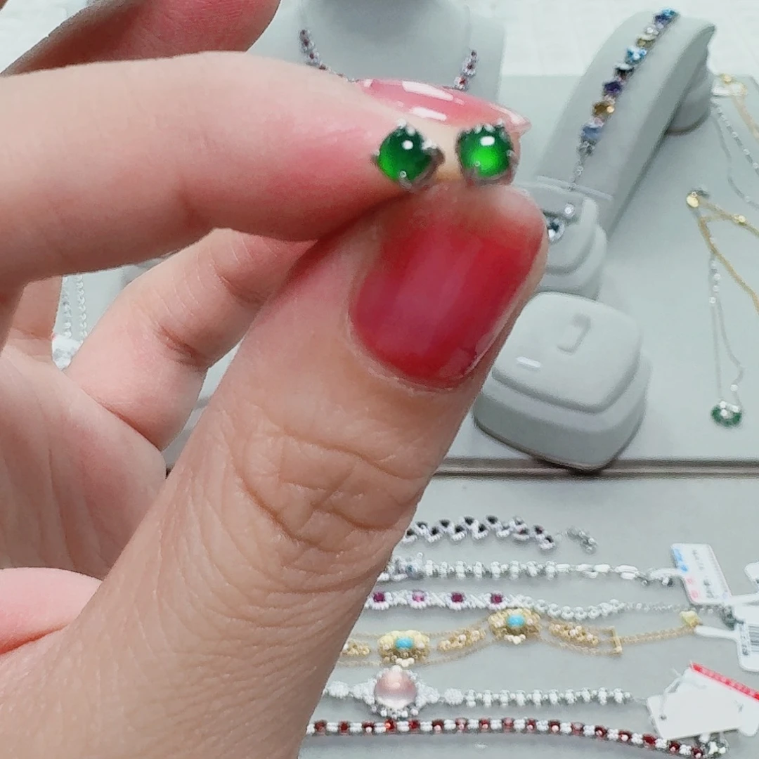 吊坠925银合成立方氧化锆耳钉