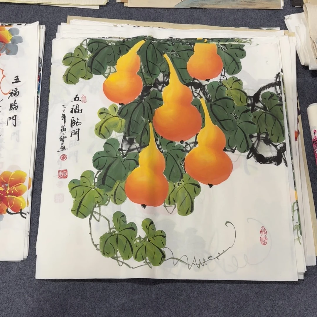 国画68×68精品葫芦手绘画画画