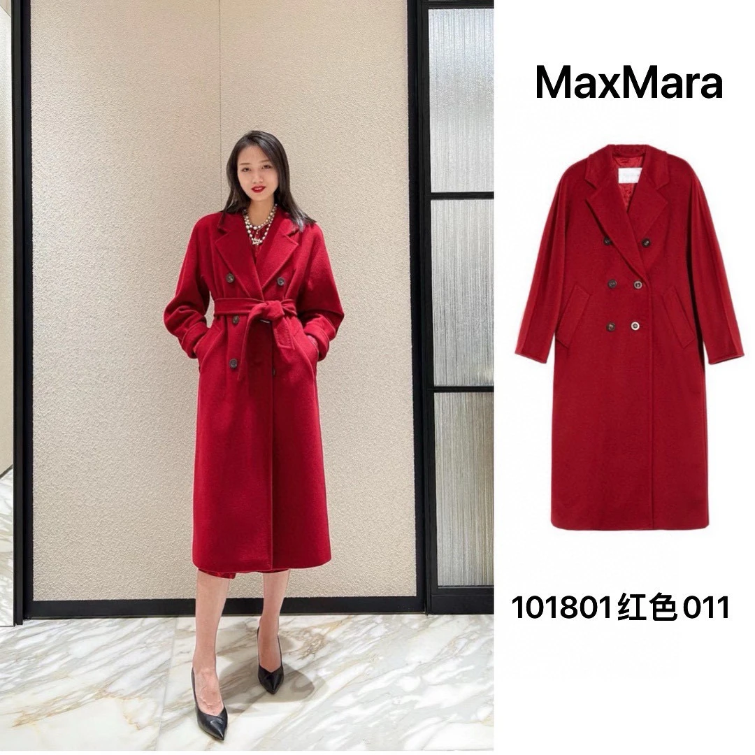 全新未使用 MaxMara  蛇年限量101801 madame 红色大衣