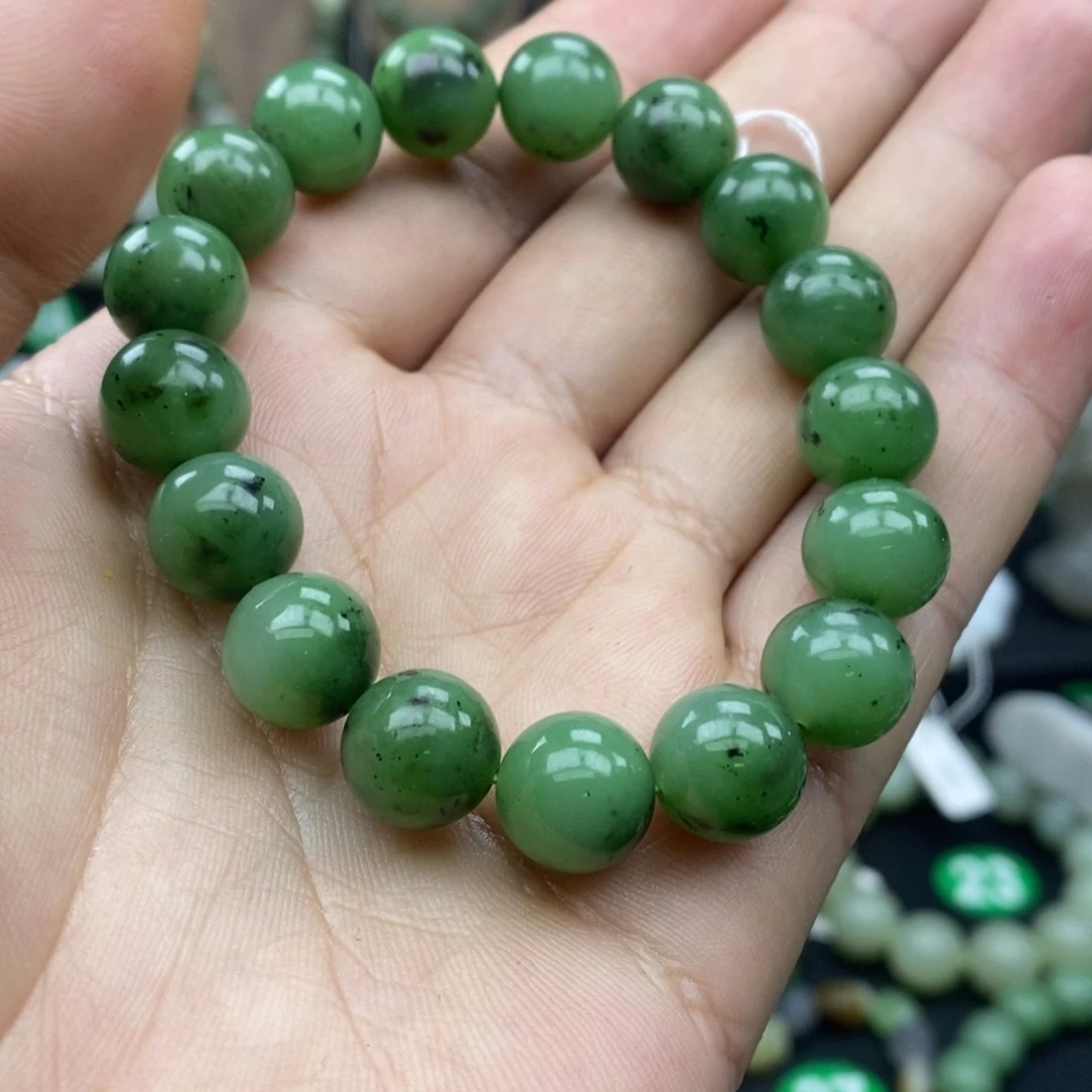 和田玉(碧玉)手链未镶嵌卡12