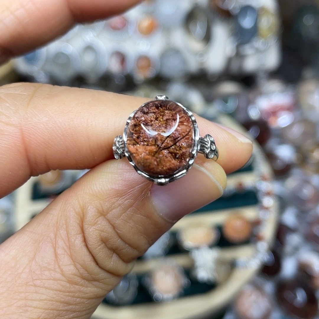 【闪购商品】银S925镶嵌珠宝半成品水晶戒指