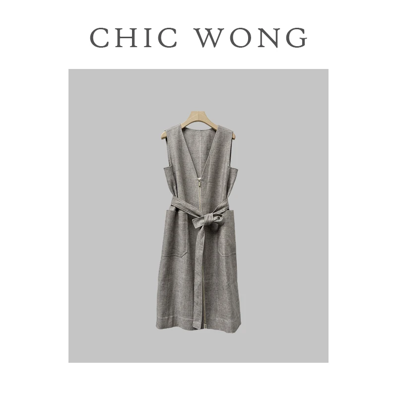 亚麻连衣裙马甲外套YL2501049