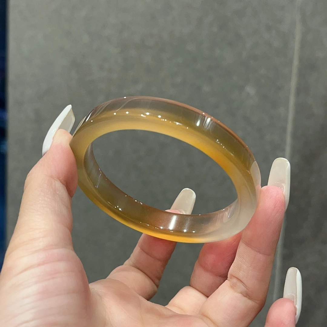 【特色方镯】纯天然玛瑙玉髓方镯高品质百搭礼物推荐特色镯5455圈口