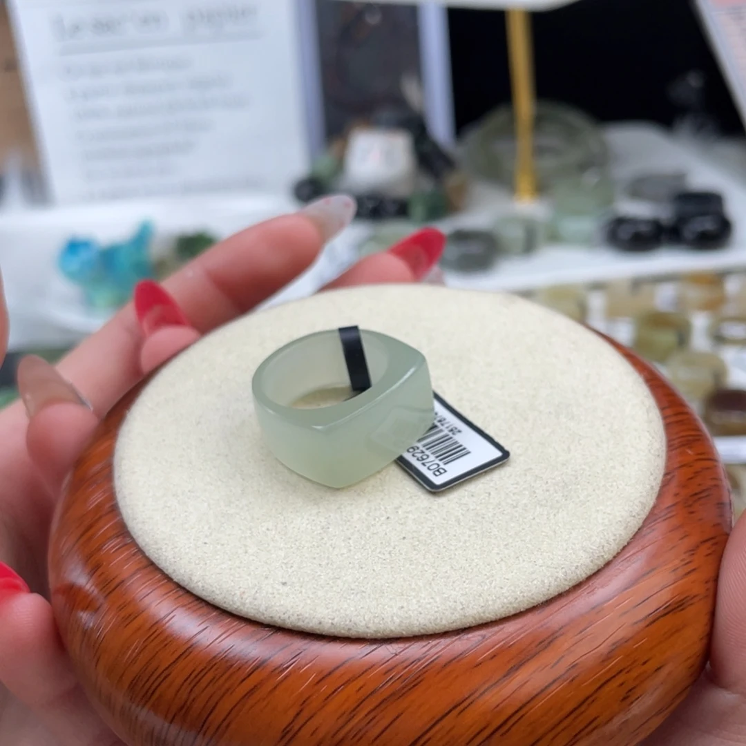 和田玉未镶嵌戒指o76冰晴马鞍17.2