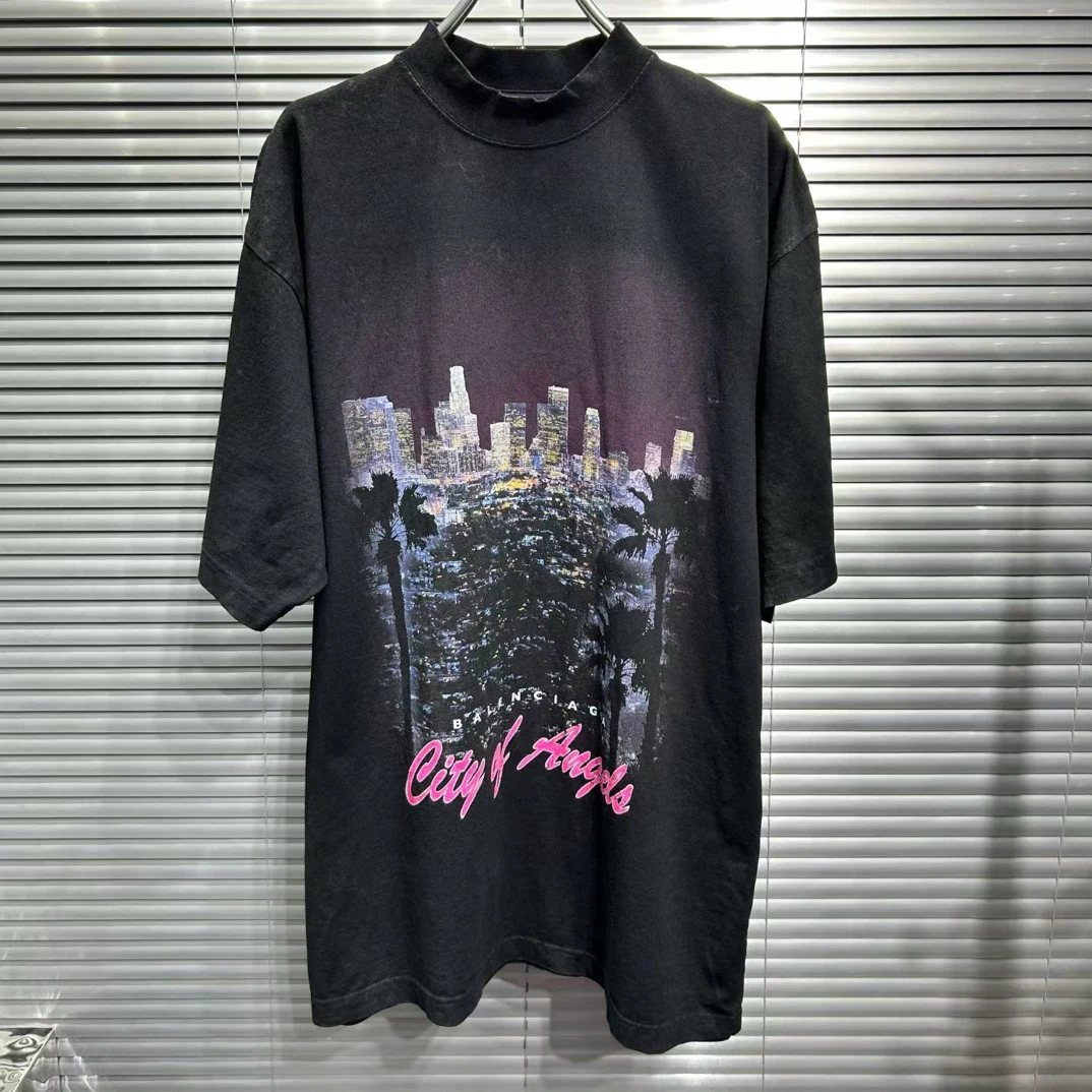 未使用 Balenciaga/巴黎世家 25ss洛杉矶天使之城短袖 os xs尺码