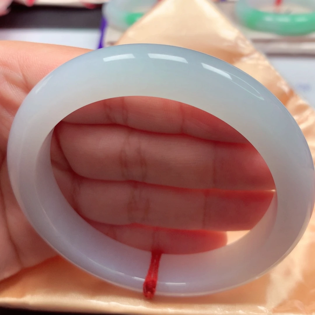 翡翠手镯未镶嵌23冰胶月光61圈