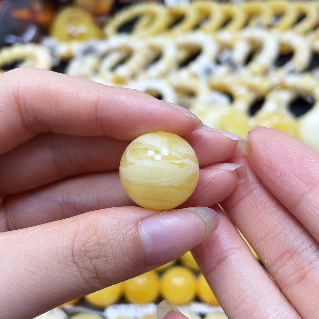 未镶嵌蜜蜡裸石圆珠18.8mm