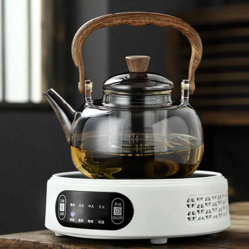 简约耐热玻璃提梁壶 可电陶炉煮茶两用茶壶 功夫花茶泡茶壶烧水壶