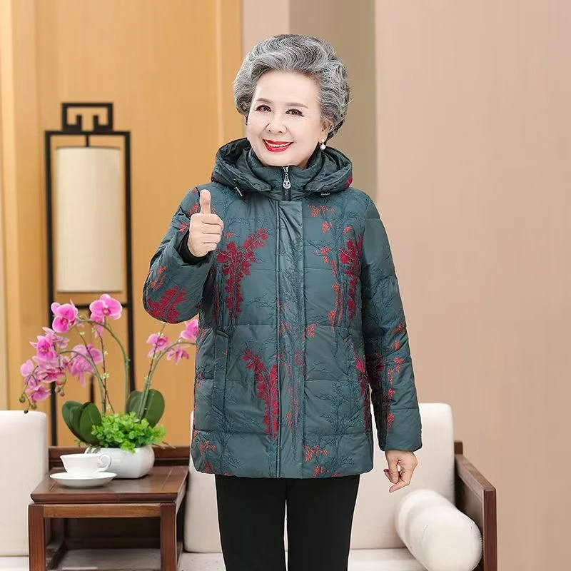 12085-奶奶装老年冬装洋气棉衣外套加棉加厚妈妈棉袄【A仓】