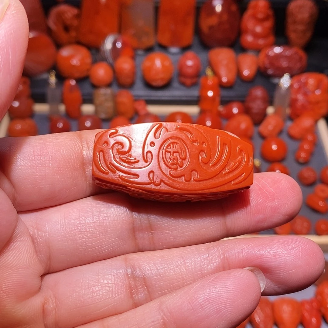 ·***·南红玛瑙未镶嵌精工大勒子