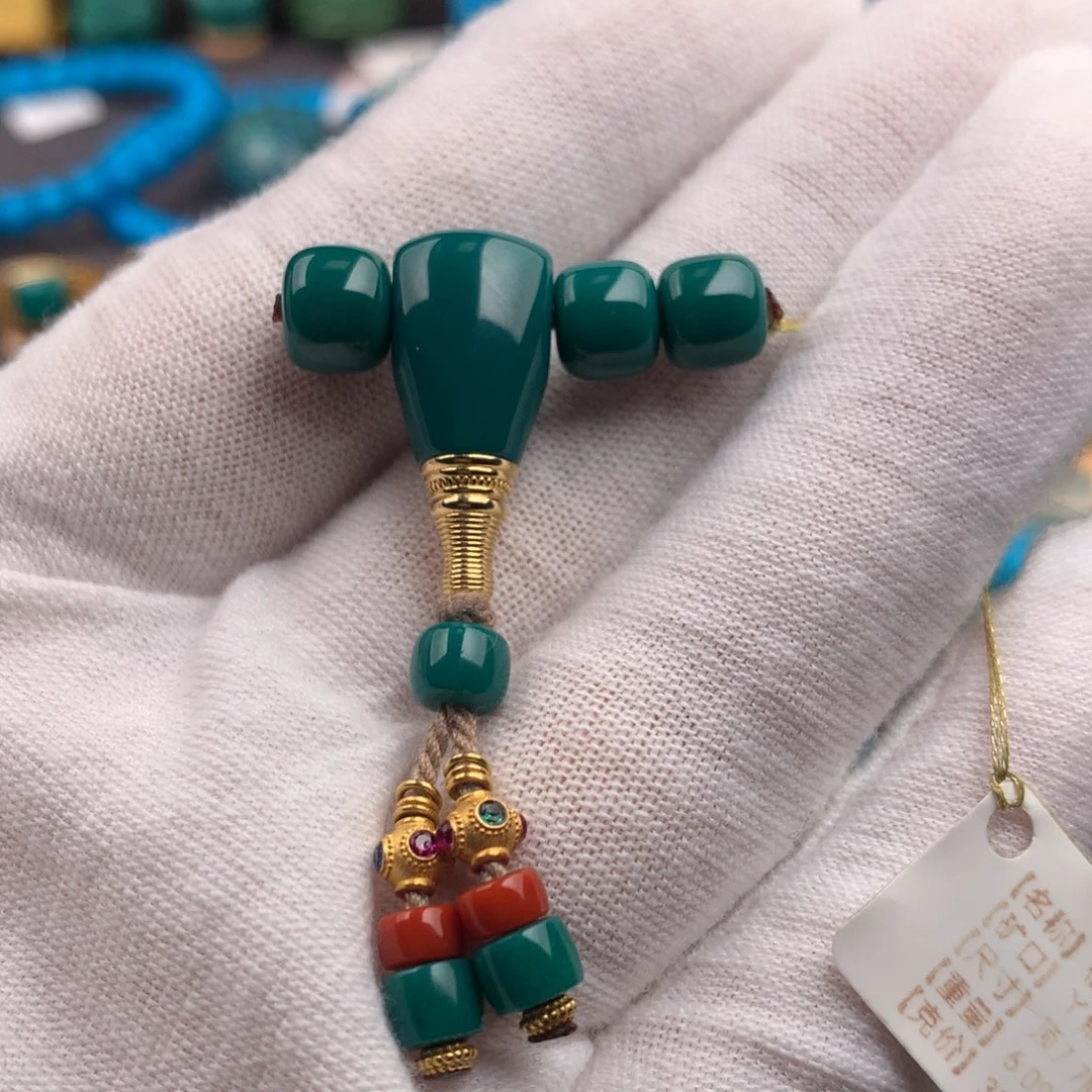 绿松石18K金镶嵌发饰