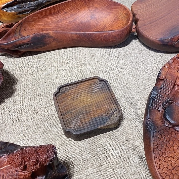 鸡翅木工艺壶承壶承