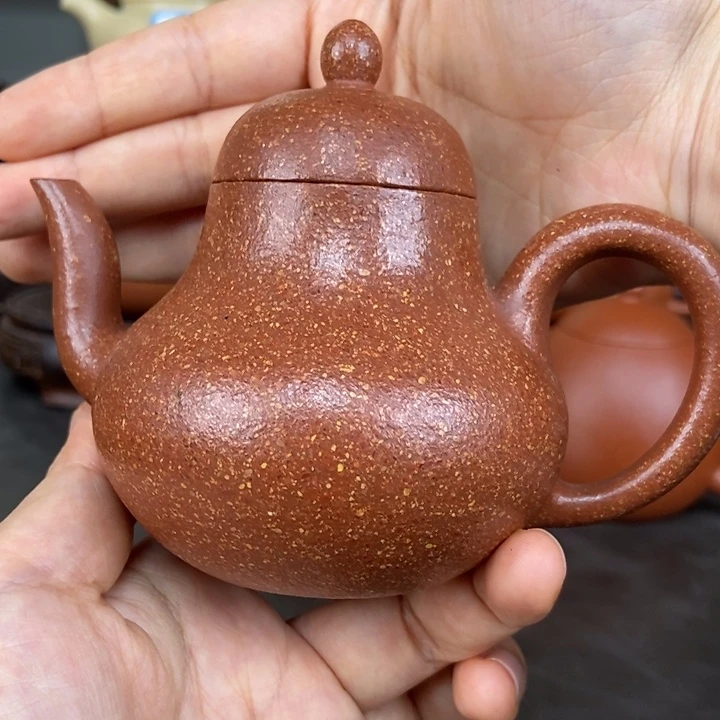 茶壶紫砂粗砂红降坡思婷壶