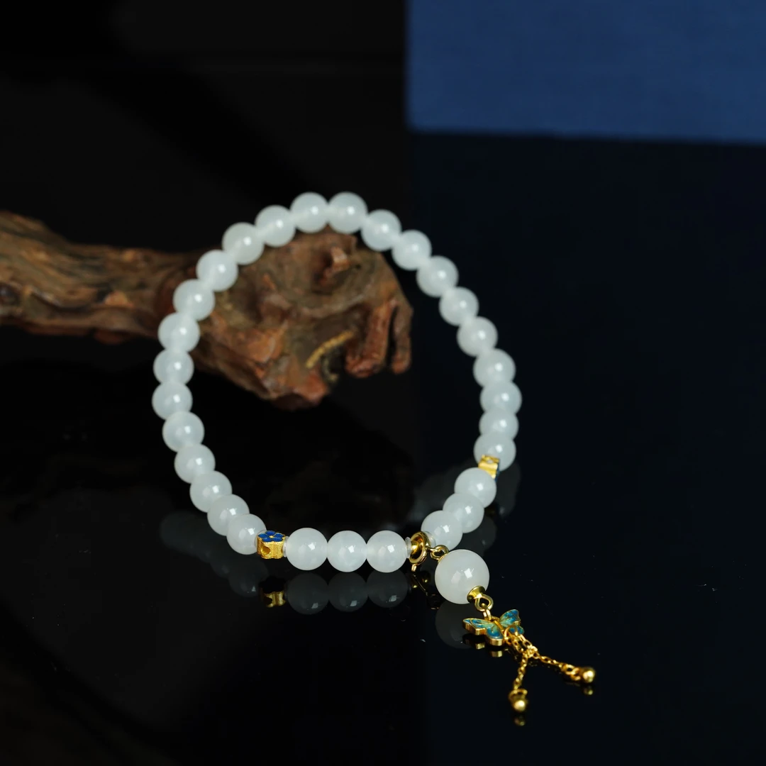 【小北好物】和田玉DIY单圈手串约5.5mm+【多样性发一件】QH65X136