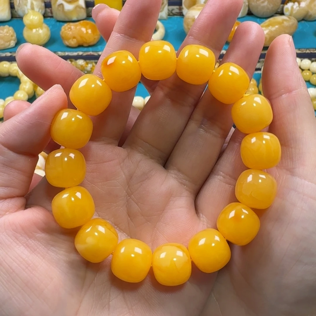 琥珀未镶嵌手链同料