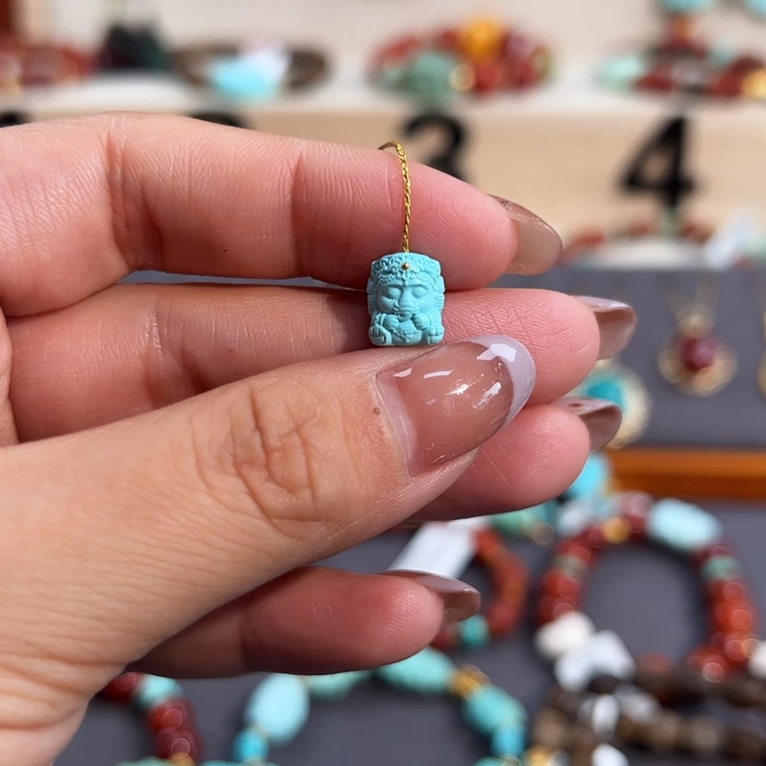 【闪购商品】未镶嵌绿松石把件宝宝象配饰