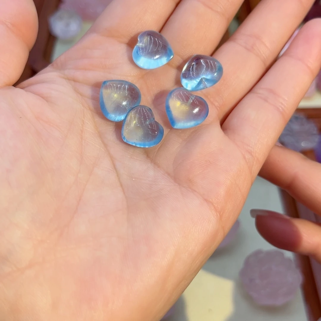 水晶颈饰未镶嵌海蓝宝爱心69