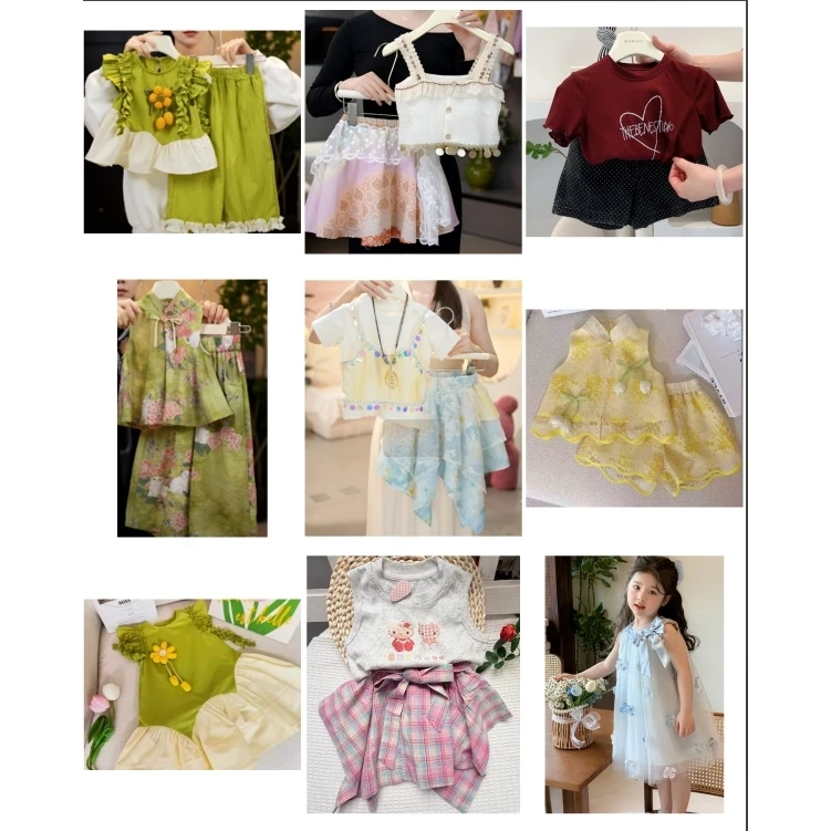 [001-100]男童女童夏装时尚洋气套装2025新款中小童套装裙子