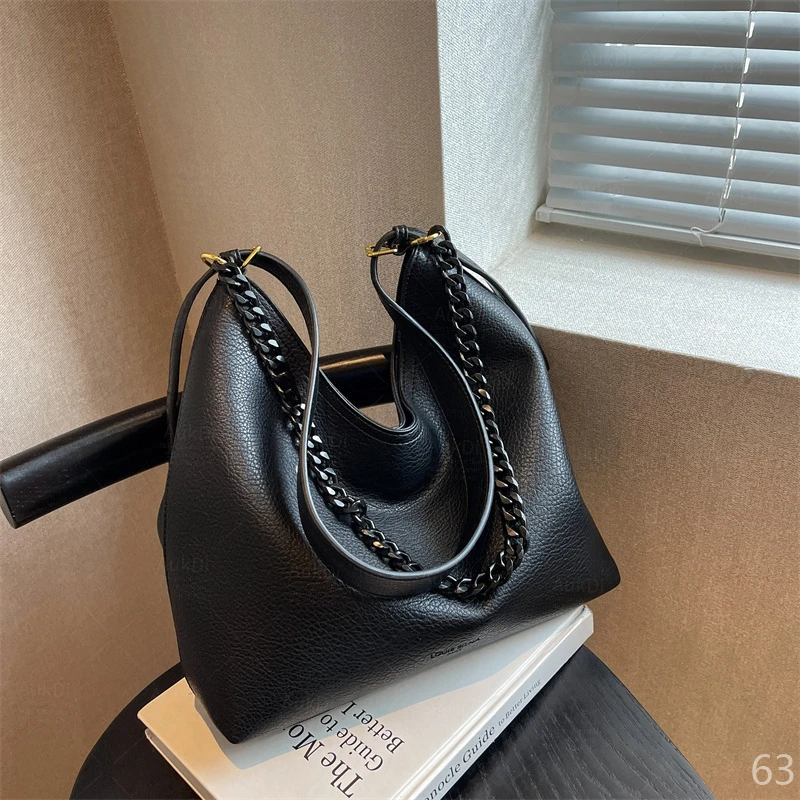 大容量女包2025新款简约设计高级感链条单肩斜挎通勤托特包