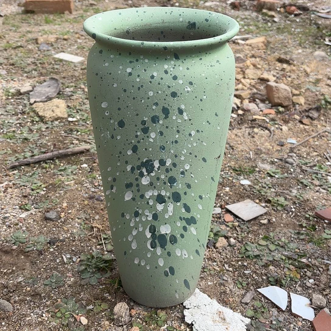 紫砂花盆口径18高度40一个绿泼墨