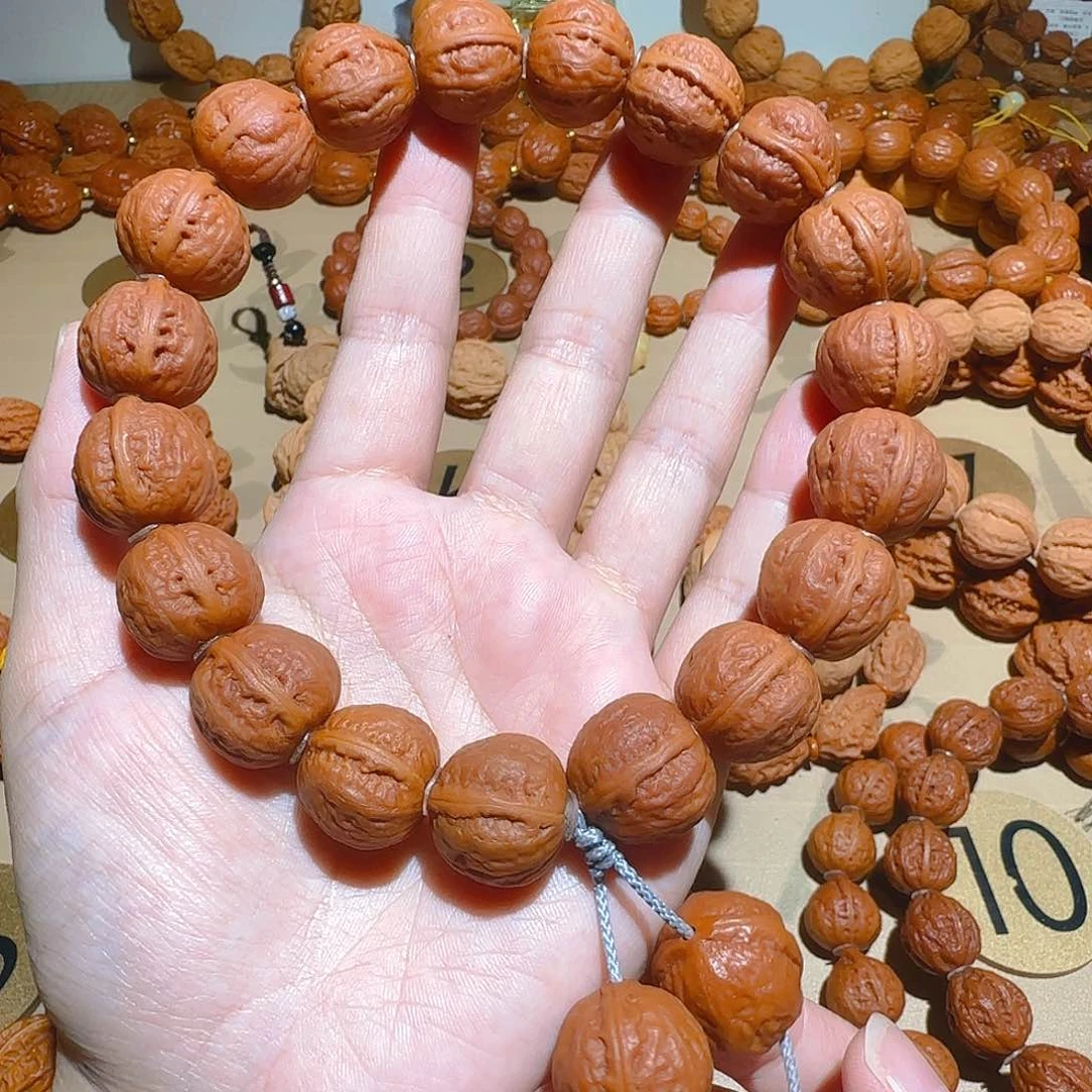 【****®文玩核桃吊坠磨盘小光头