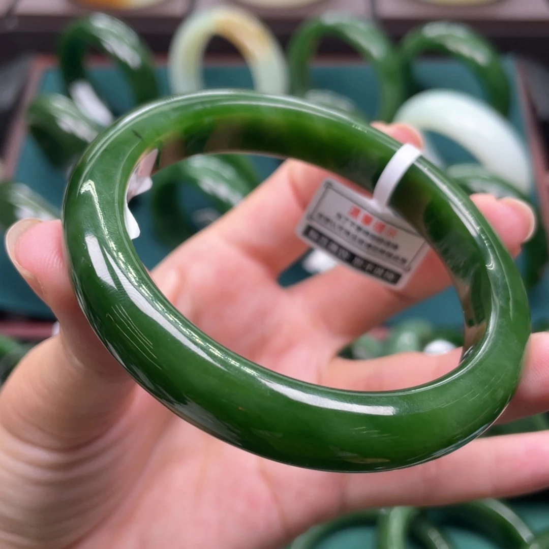 和田玉（碧玉）未镶嵌手镯5960