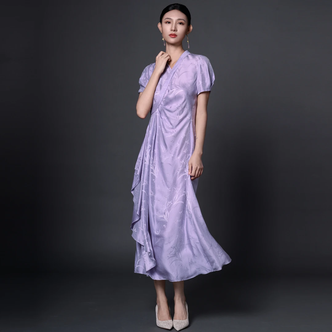 JIXIANGYIJIA/吉祥衣家紫兰秀空蹊 连衣裙 952237392