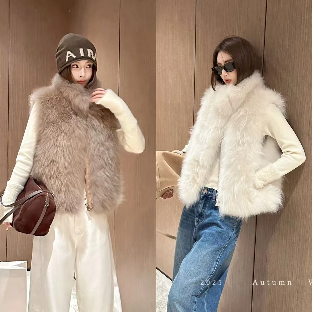 SG / 杨依姗 AW冬日御寒 奢贵山羊绒毛毛马甲外套MJ-20252294