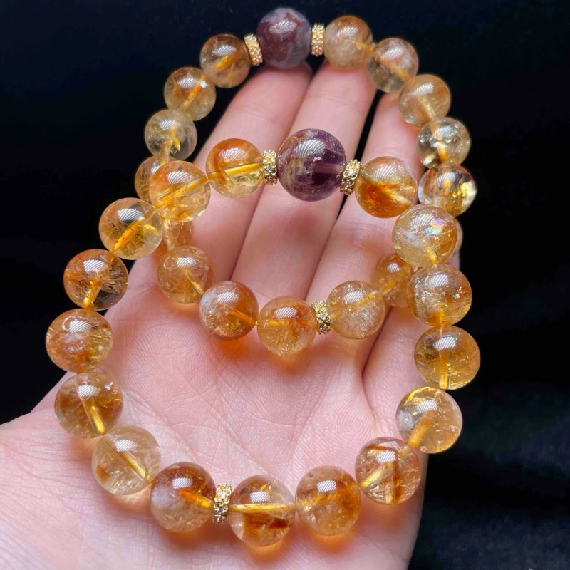 【小魏总珠宝】黄幽灵紫幽灵手链（10-12mm）【多样性发一】