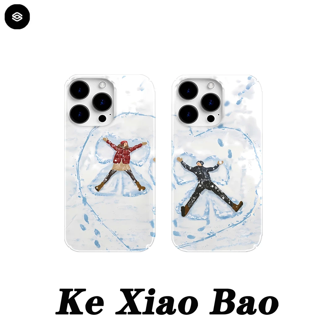 雪场爱心适用苹果16pro情侣手机壳15promax创意14/13/12pro个性11