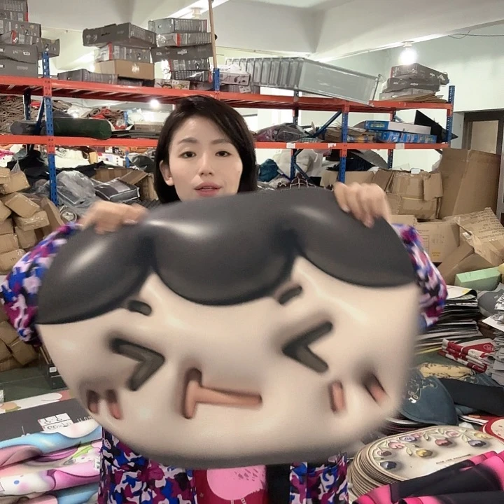 卡其色可爱表情款脚垫发一