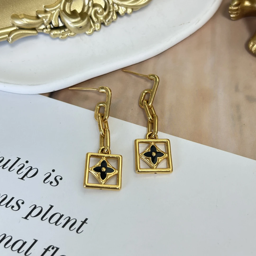 足金999黄金5D无氰时尚硬金气质耳环百搭耳饰老花耳针7.28