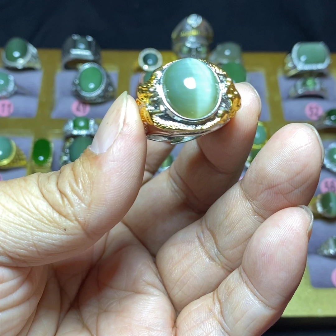 和田玉（碧玉）戒指未镶嵌