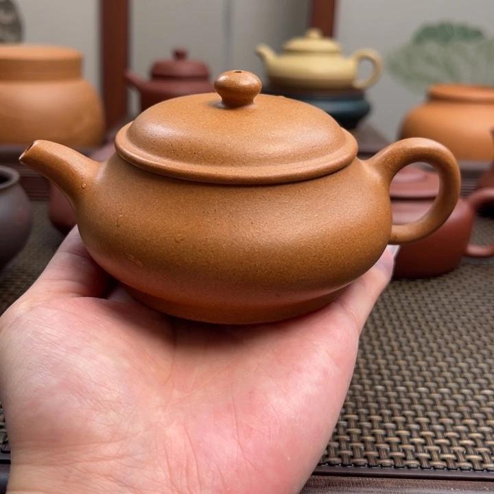 茶壶紫砂微瑕金黄段明炉150cc