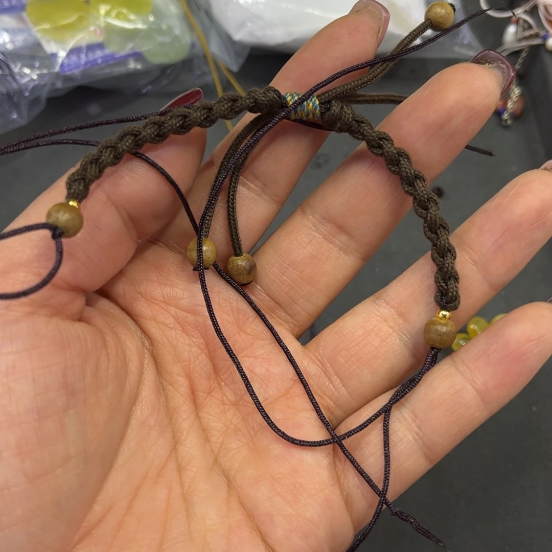 蛇纹石玉手链绳未镶嵌嘻**哈
