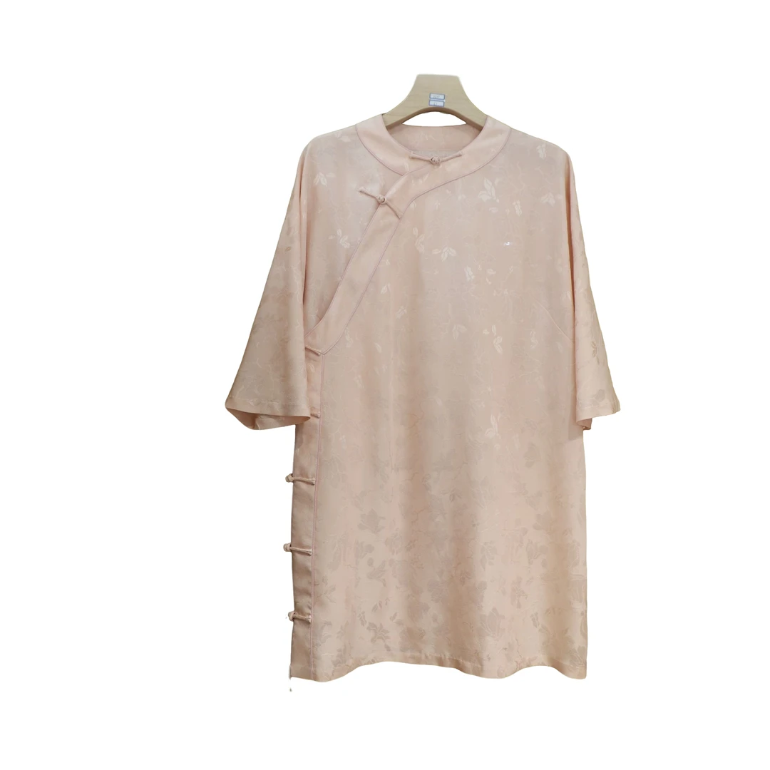 四经绞罗中长款斜襟上衣【GX000030】