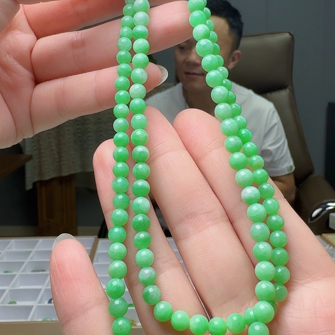 翡翠未镶嵌项链天然