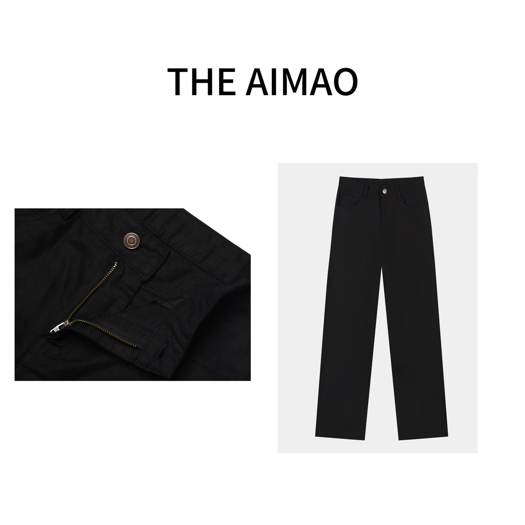 【THE AIMAO】 超轻量"会呼吸"亚麻+棉夏季女高腰休闲长裤XYX80291