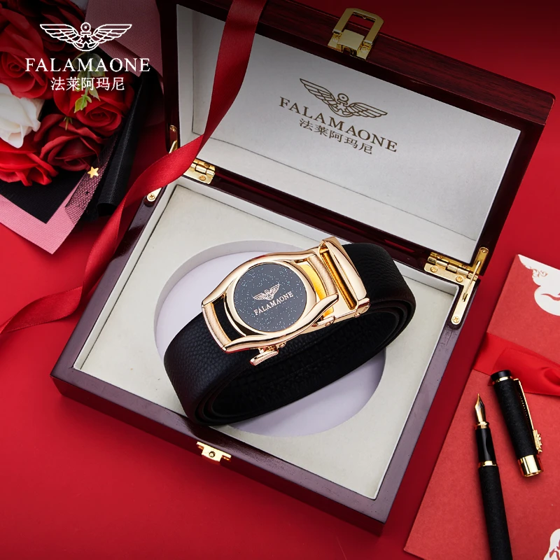 FALAMAONE/法莱阿玛尼男士正品商务皮带腰带年轻人高档裤带真皮