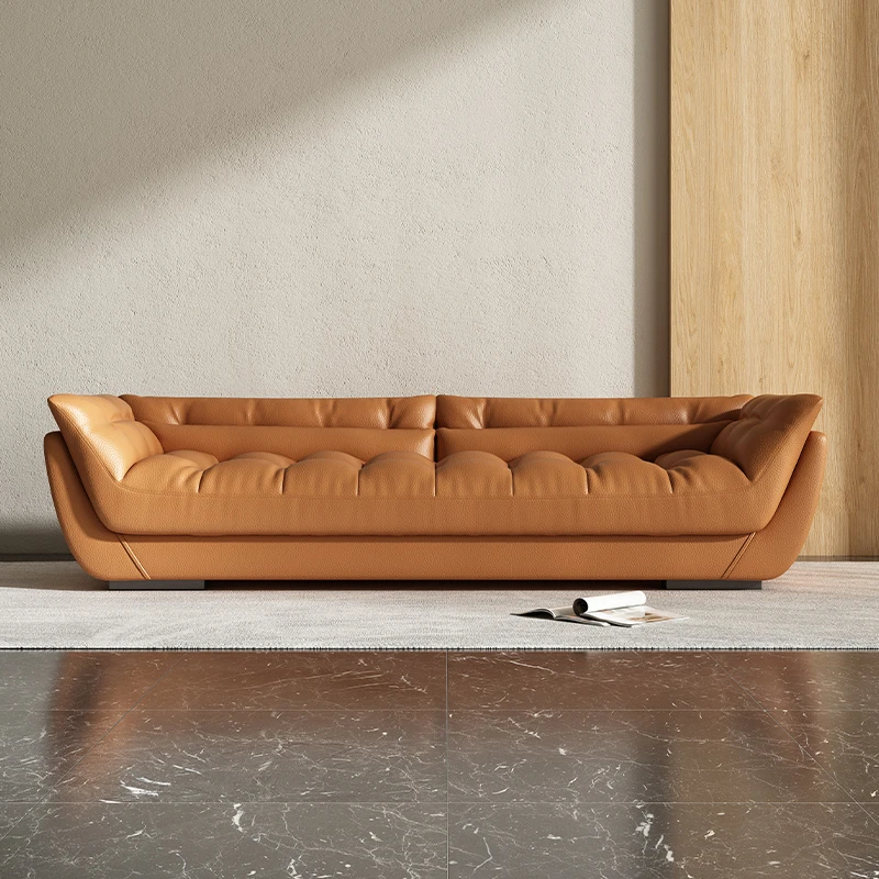 床尾凳卧室长条沙发凳床边凳设计师羽绒真皮躺椅主卧床尾塌小沙发