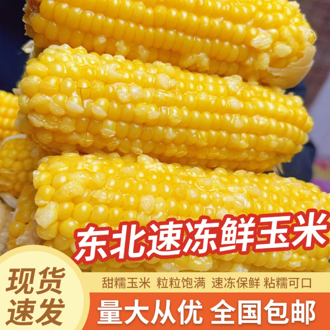 【10支黄+白】东北速冻黄白甜糯粘玉米原味无添加精品中后段包邮