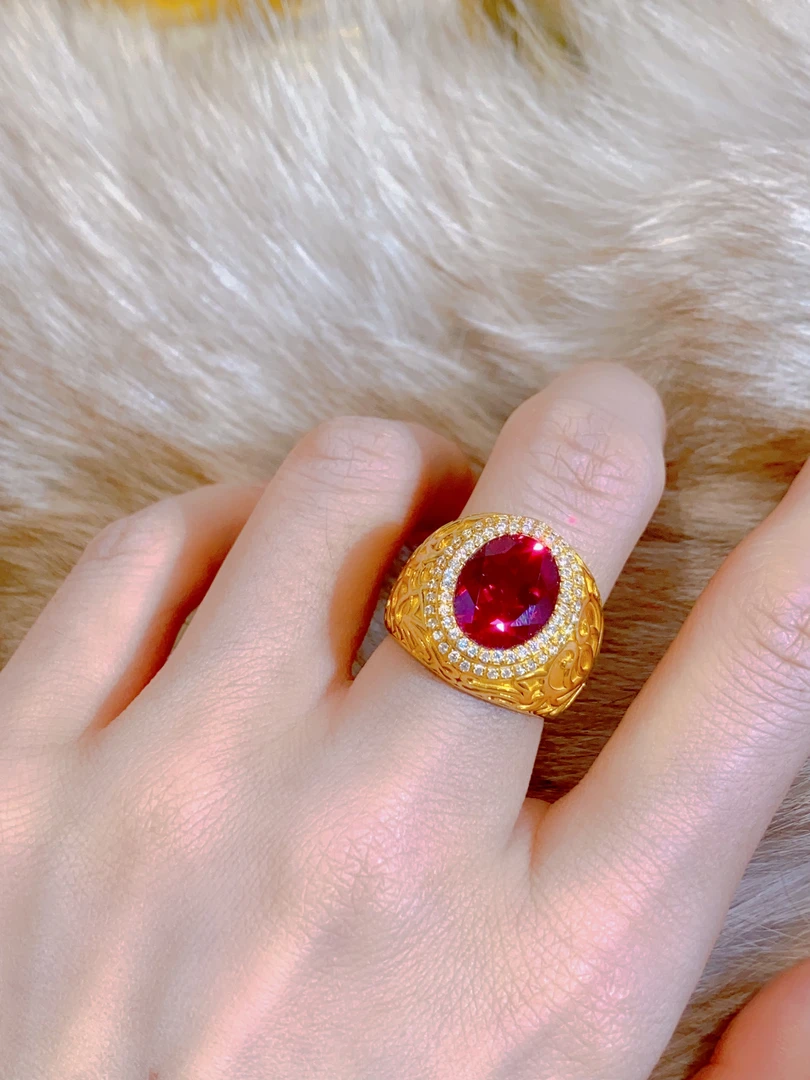 【苏妮法】足金999 孝庄太后5G戒指复古轻奢小众经典精致设计师奢华