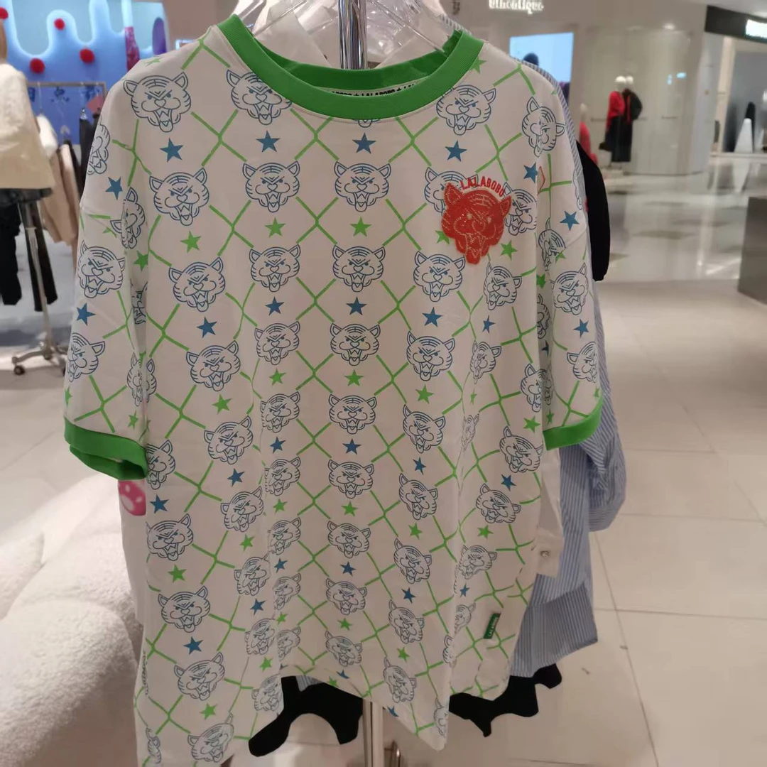 南京【脏残慎拍】LABO虎头印花短袖T恤L22B-WSDT36不退差